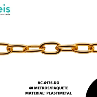 CADENA ALUMINIO DORADO (40 METROS/ROLLO)