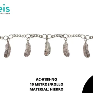 CADENA HIERRO REF: S040 NIQUEL 10 MTS/ROLLO