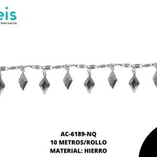 CADENA HIERRO REF: S043 NIQUEL 10 MTS/ROLLO