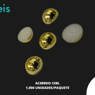 REMACHES PLASTICO MEDIA PERLA AC089DO-12BL 12mm 1,000 PZ/PQT BLANCO