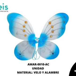 ACCESORIOS MARIPOSAS ALAS VELO AMAR-0010-AC 48cmX42cm AZUL CELESTE