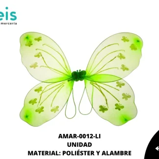 ALAS ADORNO MARIPOSA CON LUZ REF: 173 LIMON UNIDAD