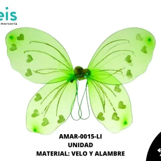 ACCESORIOS MARIPOSAS ALAS AMAR-0015-LI 47.5cmX42.5cm LIMON