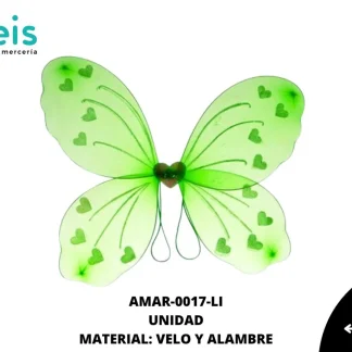 ACCESORIOS MARIPOSAS ALAS AMAR-0017-LI 48cmX40.5cm LIMON