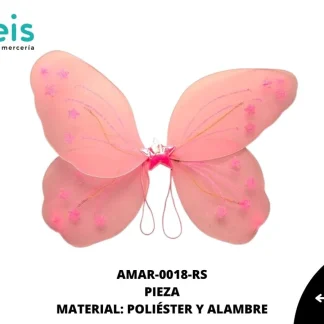 ACCESORIOS MARIPOSAS ALAS AMAR-0018-RS 47cmX42cm ROSA