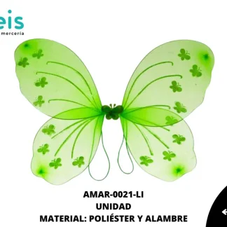 ACCESORIOS MARIPOSAS ALAS AMAR-0021-LI 48cmX42cm LIMON