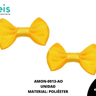 ACCESORIOS MOÑOS LISO AMON-0013-AO 3.5cmX2.5cm 100 PZ/PQT AMARILLO