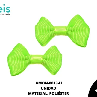 ACCESORIOS MOÑOS LISO AMON-0013-LI 3.5cmX2.5cm 100 PZ/PQT LIMON