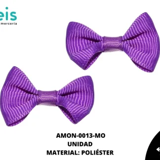 ACCESORIOS MOÑOS LISO AMON-0013-MO 3.5cmX2.5cm 100 PZ/PQT MORADO