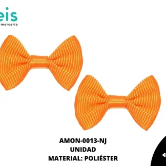 ACCESORIOS MOÑOS LISO AMON-0013-NJ 3.5cmX2.5cm 100 PZ/PQT NARANJA