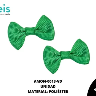 ACCESORIOS MOÑOS LISO AMON-0013-VD 3.5cmX2.5cm 100 PZ/PQT VERDE