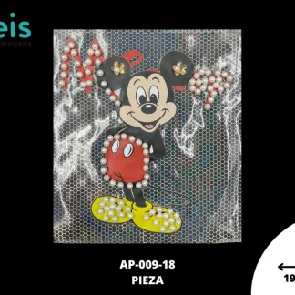 PARCHES RELIEVE Y ESTAMPADO MICKEY CON PERLA AP-009-18