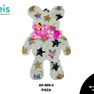 PARCHES LENTEJUELA OSO ESTRELLAS AP-009-5 13.5cmX21cm