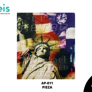 PARCHES RELIEVE Y ESTAMPADO NRT AMERICA N°1 RETRO ESTATUA LIBERTAD AP-011