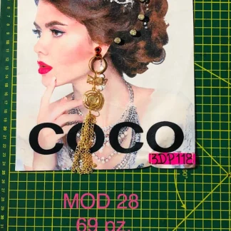 PARCHES RELIEVE Y ESTAMPADO CHICA COCO CON ARETE Y PEDRERIA AP-028