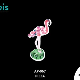 PARCHES LENTEJUELA PARCHE FLAMINGO AP-067 8cmX14cm ROSA