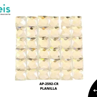 PEDRERIA PLANILLAS CUADRADO AP-2592-CR 24cmX40cm CRISTAL