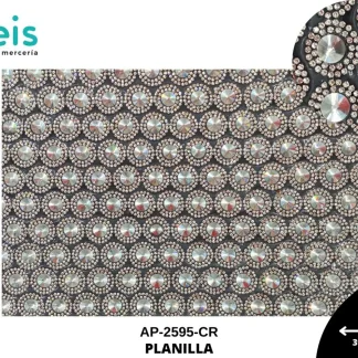 PEDRERIA PLANILLAS CIRCULO AP-2596-CR 24cmX40cm CRISTAL