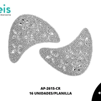 PEDRERIA PLANILLAS ZAPATO AP-2615-CR 7cmX5cm 16 PIEZAS/PLANILLA