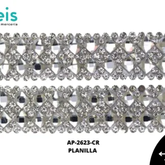 PEDRERIA PLANILLAS VIDRIO ROMBO AP-2623-CR 24cmX40cm CRISTAL