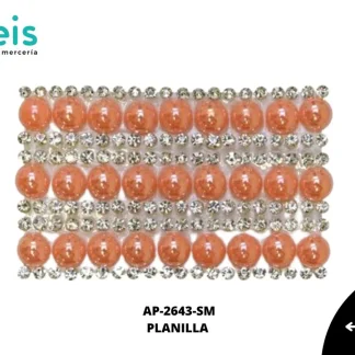 PEDRERIA PLANILLAS MEDIA PERLA AP-2643-SM 24cmX40cm SALMON
