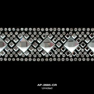 PEDRERIA PLANILLAS ROMBO Y PUNTOS AP-2685-CR 24cmX40cm CRISTAL