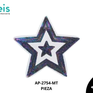 PARCHES LENTEJUELA ESTRELLA AP-2754-MT 18.5cmX18.5cm TRNASOL