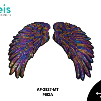 PARCHES LENTEJUELA ALAS CHICAS AP-2827-MT MULTICOLOR