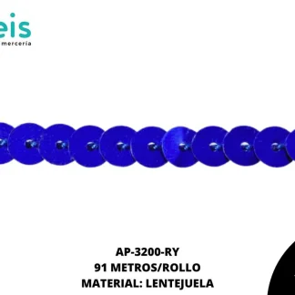 TIRA LENTEJUELA 6MM ROLLO 91 MTS REY