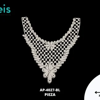 CUELLOS POLIESTER BRILLOSO PLANO AP-4027-BL 31cmX31cm BLANCO