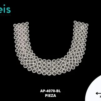 CUELLOS POLIESTER BRILLOSO PLANO AP-4070-BL 22cmX32cm BLANCO