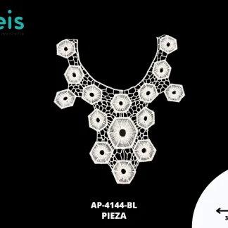 CUELLOS POLIESTER BRILLOSO PLANO AP-4144-BL 34cmX35cm BLANCO