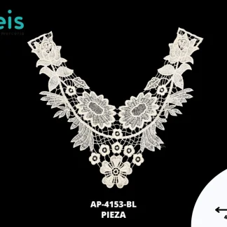 CUELLOS POLIESTER BRILLOSO PLANO AP-4153-BL 37cmX41cm BLANCO