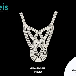 CUELLOS POLIESTER BRILLOSO PLANO AP-4291-BL 29cmX31cm BLANCO