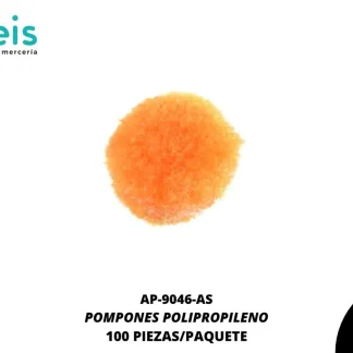 POMPONES POLIPROPILENO PAQ 100 UNIDADES REF: 13 MM AMARILLO SOL