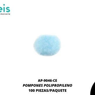 POMPONES POLIPROPILENO PAQ 100 UNIDADES REF: 13 MM CIELO