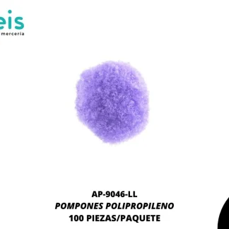 POMPONES POLIPROPILENO PAQ 100 UNIDADES REF: 13 MM LILA