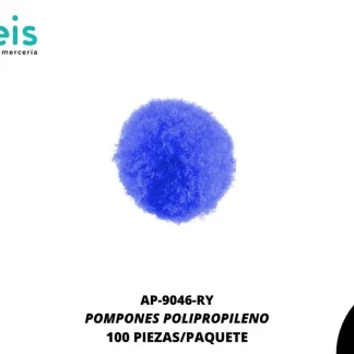POMPONES POLIPROPILENO PAQ 100 UNIDADES REF: 13 MM REY