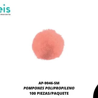 POMPONES POLIPROPILENO PAQ 100 UNIDADES REF: 13 MM SALMON