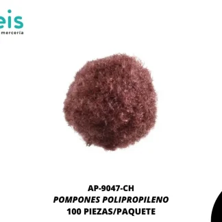 POMPONES POLIPROPILENO PAQ 100 UNIDADES REF: 18 MM CHOCOLATE