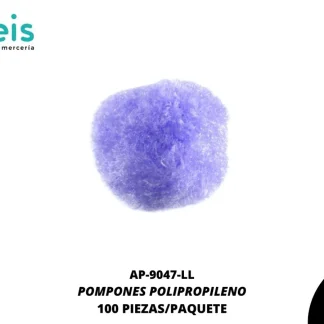 POMPONES POLIPROPILENO PAQ 100 UNIDADES REF: 18 MM LILA