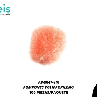 POMPONES POLIPROPILENO PAQ 100 UNIDADES REF: 18 MM SALMON