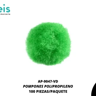 POMPONES POLIPROPILENO PAQ 100 UNIDADES REF: 18 MM VERDE