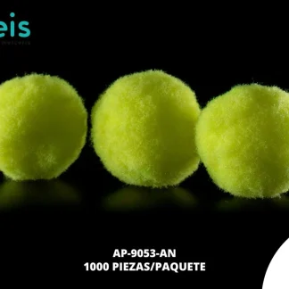 POMPON TONO A TONO CALIDAD AA AMARILLO NEON