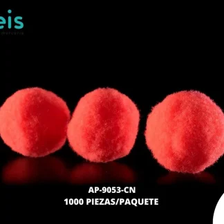 POMPON 20MM REF: POM-2 1 MILL/ PQT CORAL NEON