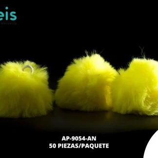 POMPON 6.0 CM REF: PCN-6 AMARILLO NEON PQT/50 UDS