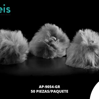 POMPON 6.0 CM REF: PCN-6 GRIS PQT/100 UDS