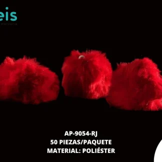 POMPON 6.0 CM REF: PCN-6 ROJO PQT/50 UDS