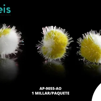POMPON COMBINADO 10 MM REF:1.0 1 MILL/PQT AMARILLO