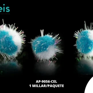 POMPON COMBINADO 15 MM REF:1.5 1 MILL/PQT CELESTE